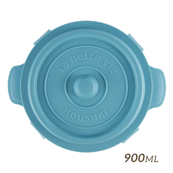 【HOUSUXI】鑄鐵鍋矽膠折折盒900ml-水藍【絕版出清↘3折起】＜售價已折＞