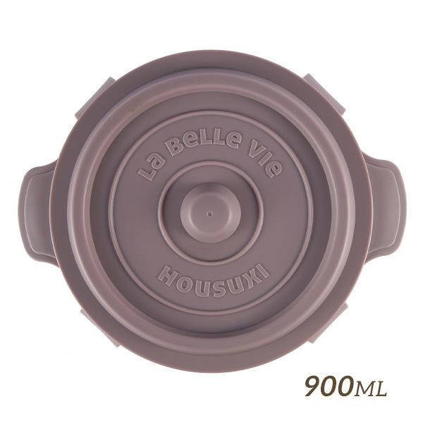 【HOUSUXI】鑄鐵鍋矽膠折折盒900ml-茶棕【絕版出清↘3折起】＜售價已折＞