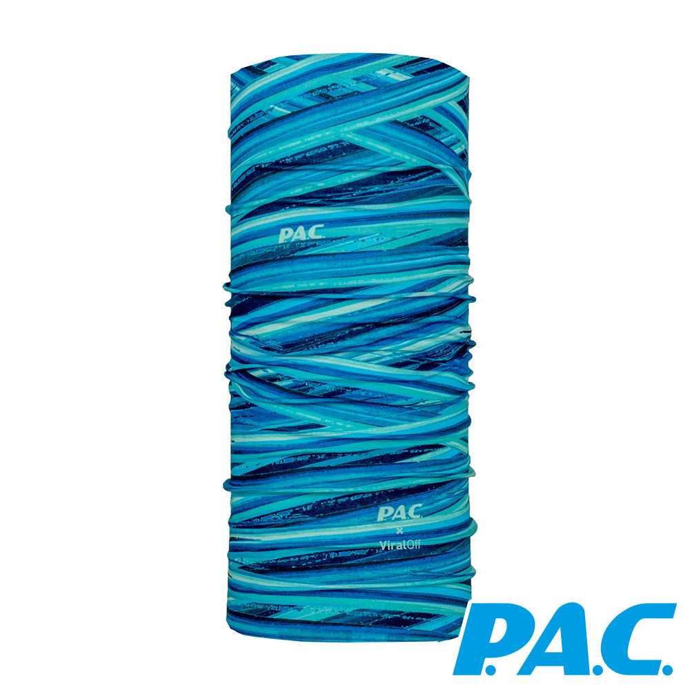 【PAC 德國】兒童抑臭抗菌頭巾(PAC8907005藍色螺旋/兒童頭巾/無縫頭巾/快乾頭巾)
