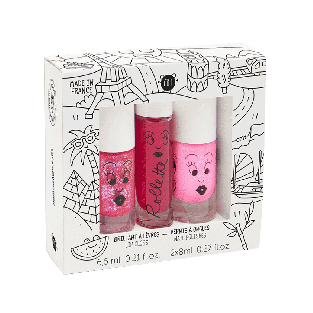 nailmatic Kids 環遊世界兒童水漾亮彩指甲油唇彩組