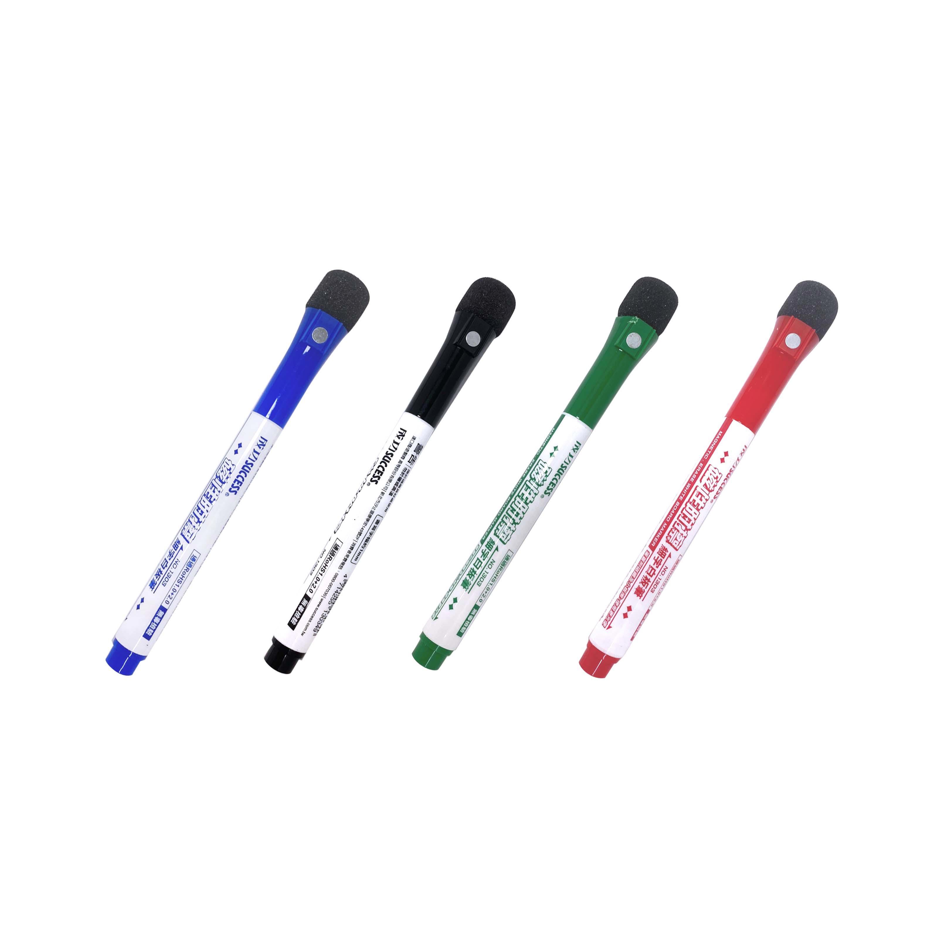 成功 1303 磁性附小白板擦細字白板筆-(藍/黑/綠/紅)