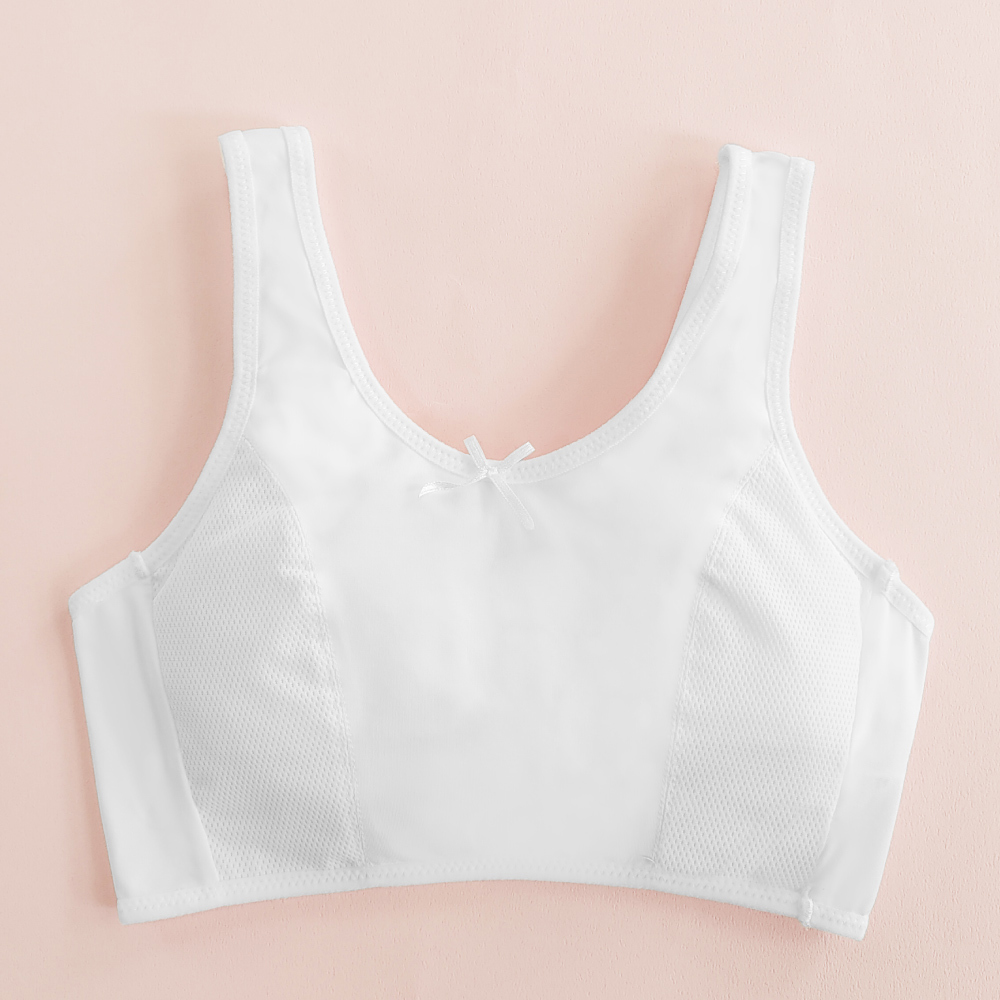 【Clany可蘭霓】無鋼圈無感白色少女S-Q2XL 內衣 成長型 涼感 6988-22