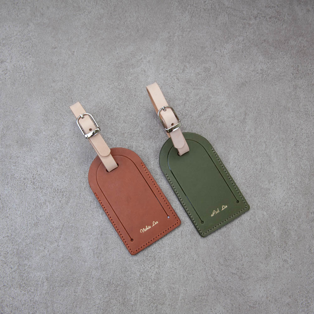 真皮燙金 行李吊牌＿多色
