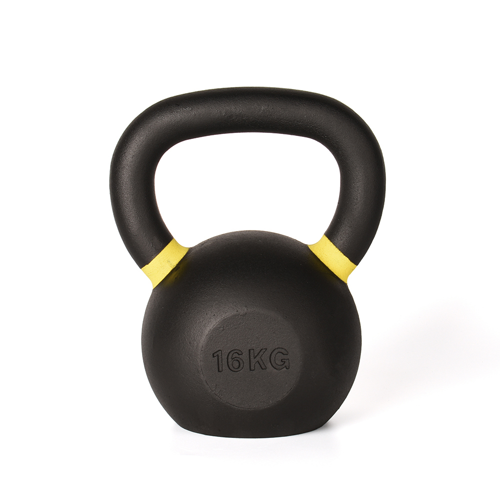 馬克斯-經典鑄鐵壺鈴-16kg(黃)-Fun Sport（kettlebell/weight training/Gym equipment/運動器材/健身器材）