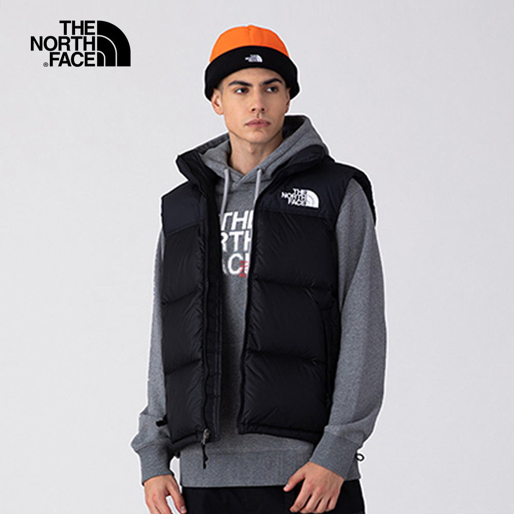 The North Face 【經典1996】Nuptse男款黑色DWR防潑水保暖羽絨背心｜3JQQLE