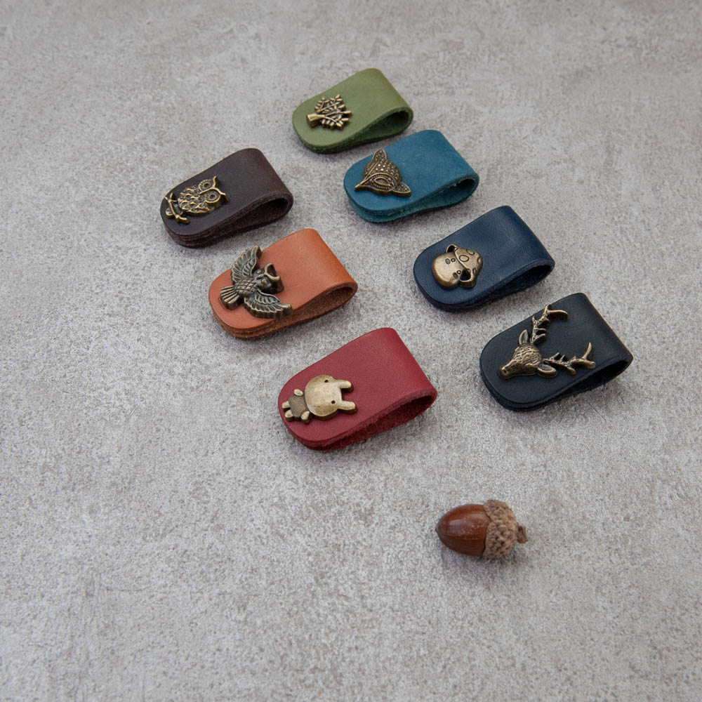 真皮集線器 耳機收納 真皮捲線器 iphone 線材收納 禮物（一組二入）