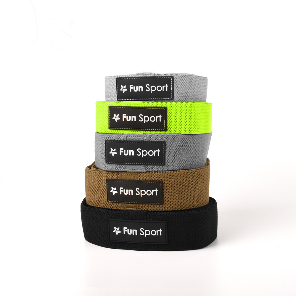 超級教練-高彈棉織彈力繩(單條組) -重訓阻力帶/健身彈力圈/長版阻力帶圈/棉質彈力帶-Fun Sport