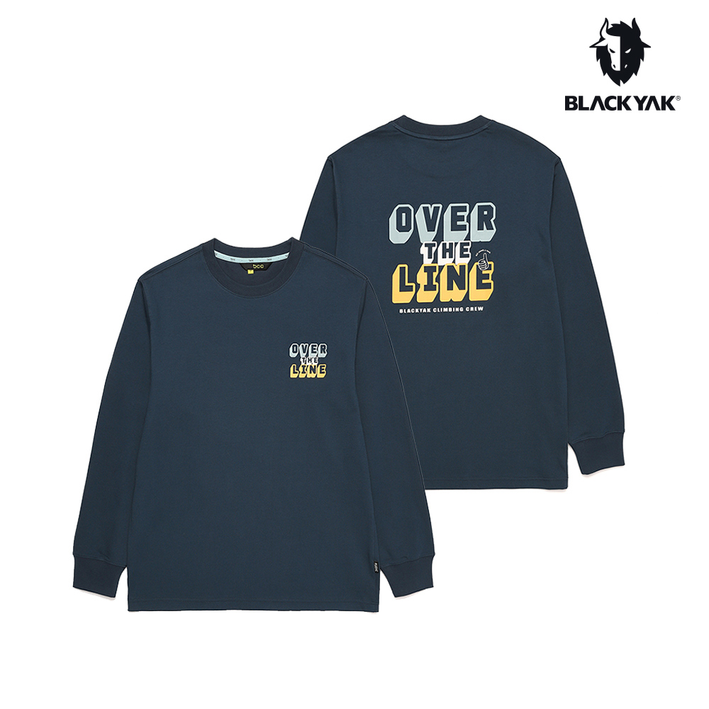 【BLACKYAK】bcc PARKOUR長袖上衣 中性款(藍綠色)-秋冬 大學T 韓版圓領 長袖上衣  | BYAB2NC701