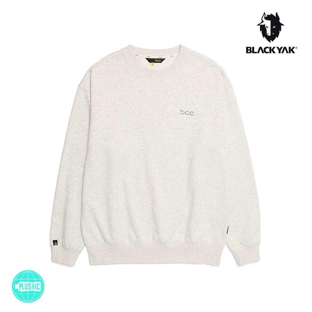 【BLACKYAK】bcc LIBERTY長袖大學T 中性款(麻花灰)-秋冬 大學T 韓版圓領 長袖上衣  | BYAB2NC702