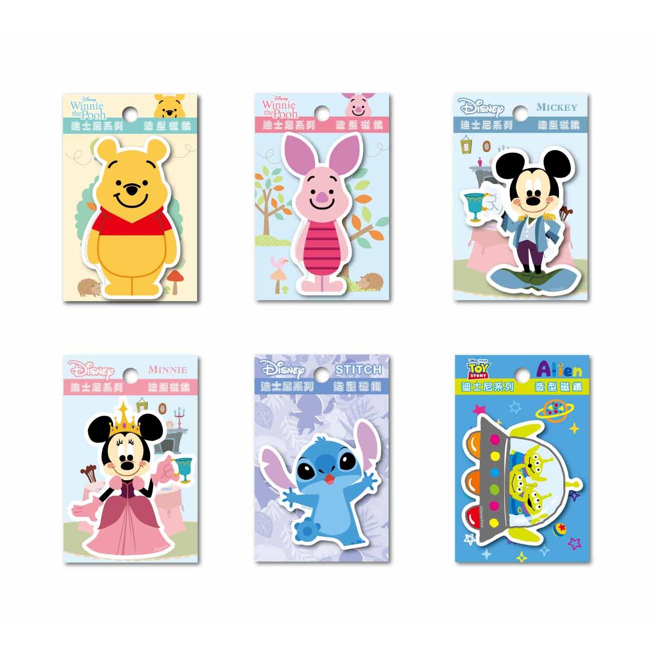迪士尼Disney  造型磁鐵-(維尼/小豬/米奇/米妮/史迪奇/三眼怪)
