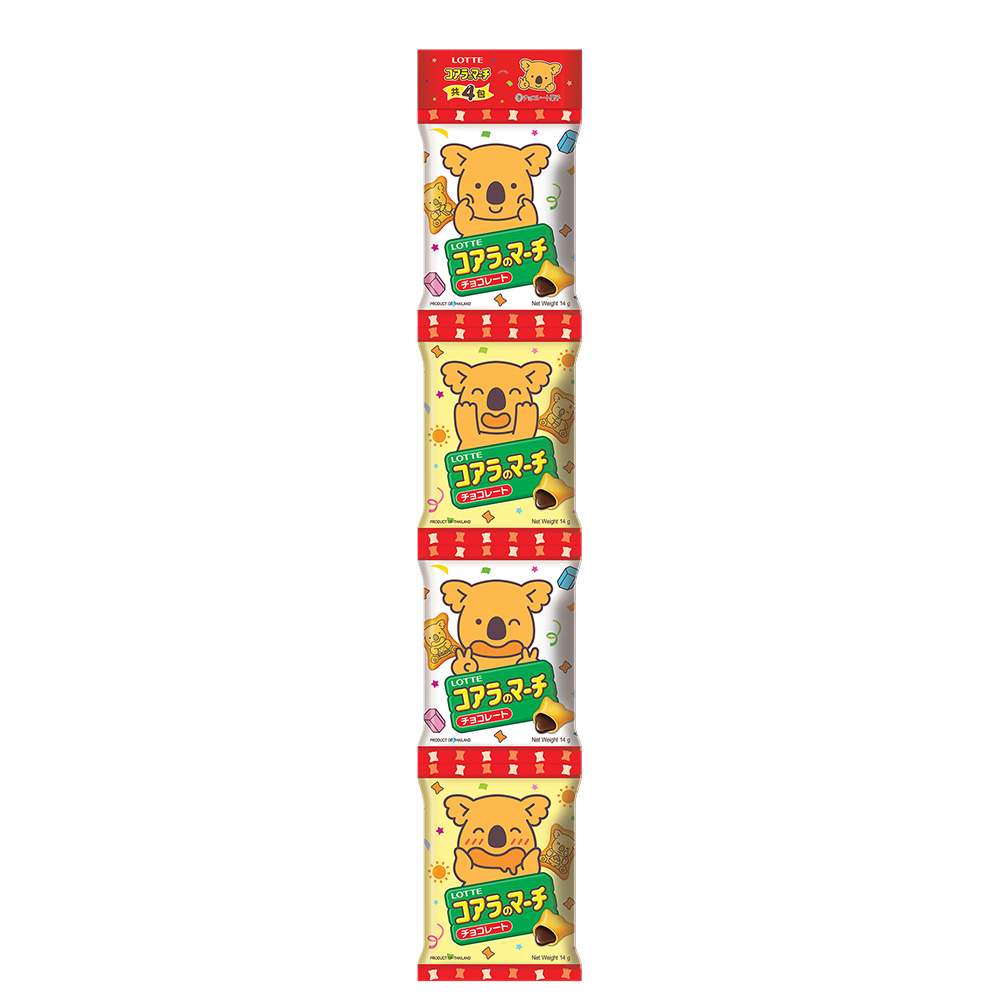 樂天小熊餅串串包巧克力風味4包入