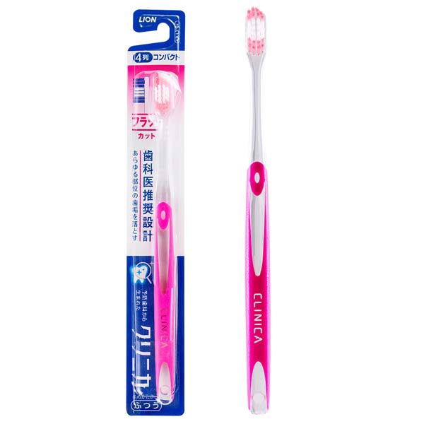 獅王平切4列牙刷-中毛1入