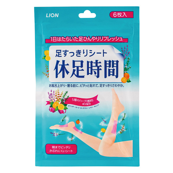 休足時間清涼舒緩貼片6枚入