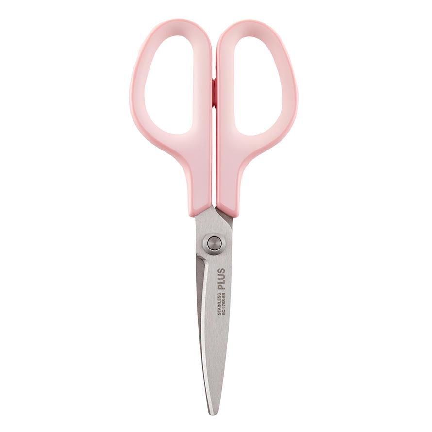 PLUS  抗菌弧線剪刀-粉紅款(SC-175S-AB)