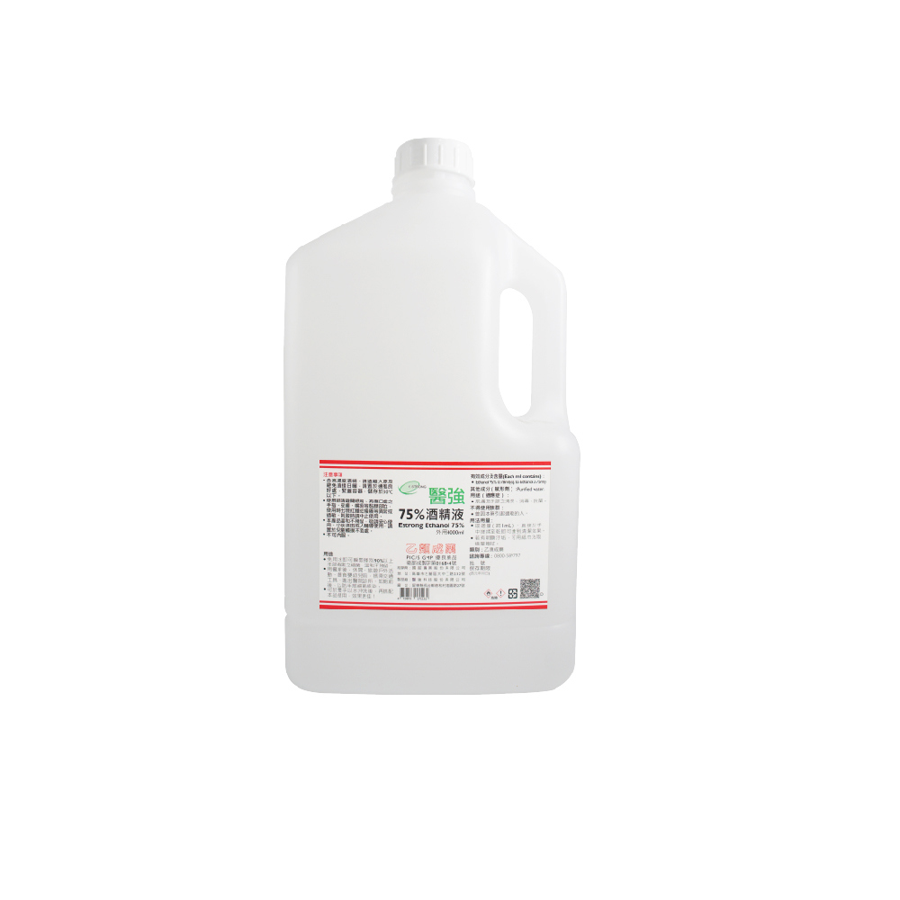 《員購專區》醫強75% 藥用酒精 4L * 6桶 (整箱宅配)