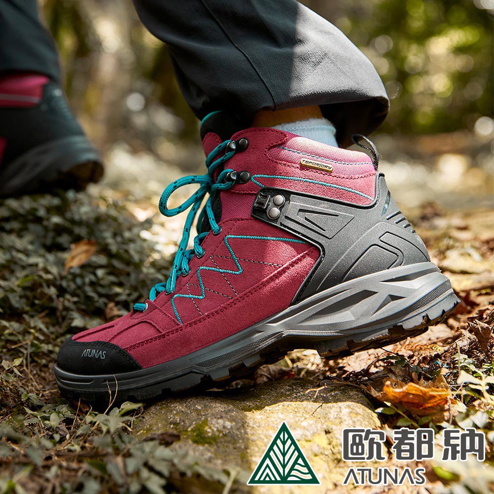 中筒登山健行鞋/防水鞋(A1GCCC06N紫紅/防水登山鞋)