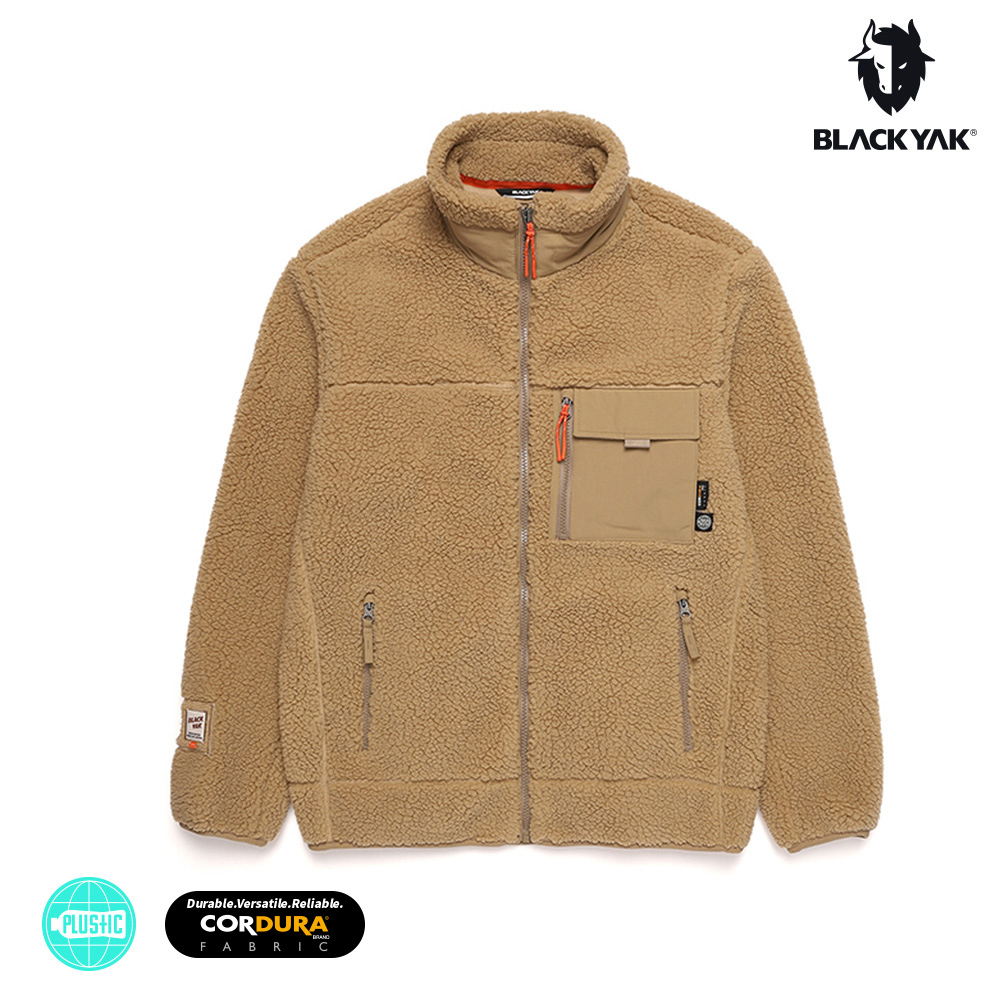 【BLACKYAK】男 MACAROON刷毛保暖外套(淺卡其)-秋冬 防風 保暖 刷毛外套 |BYAB2MM00184