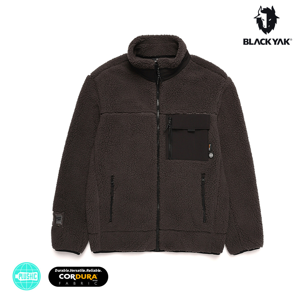 【BLACKYAK】男 MACAROON刷毛保暖外套(碳棕色)-秋冬 防風 保暖 刷毛外套 |BYAB2MM00188