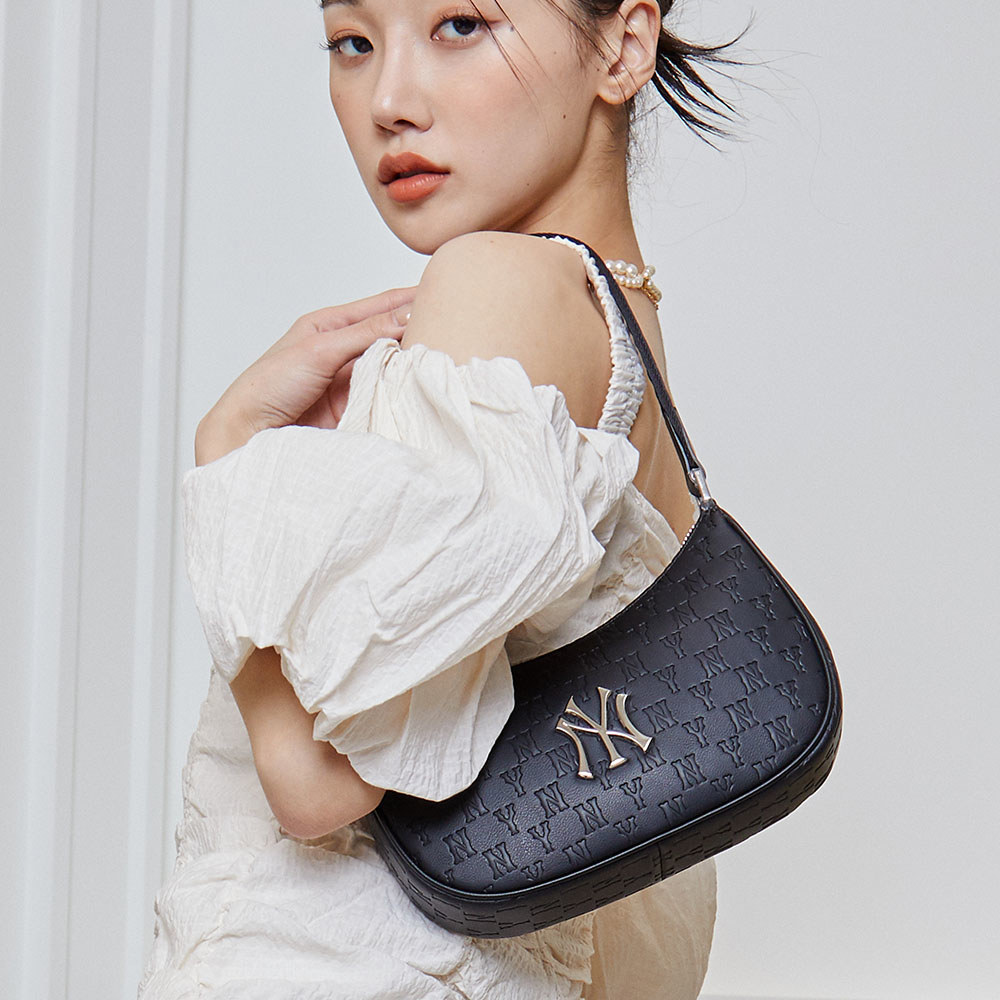 MLB 腋下包 肩背包 Monogram系列 紐約洋基隊 (3ABQS022N-50BKS)