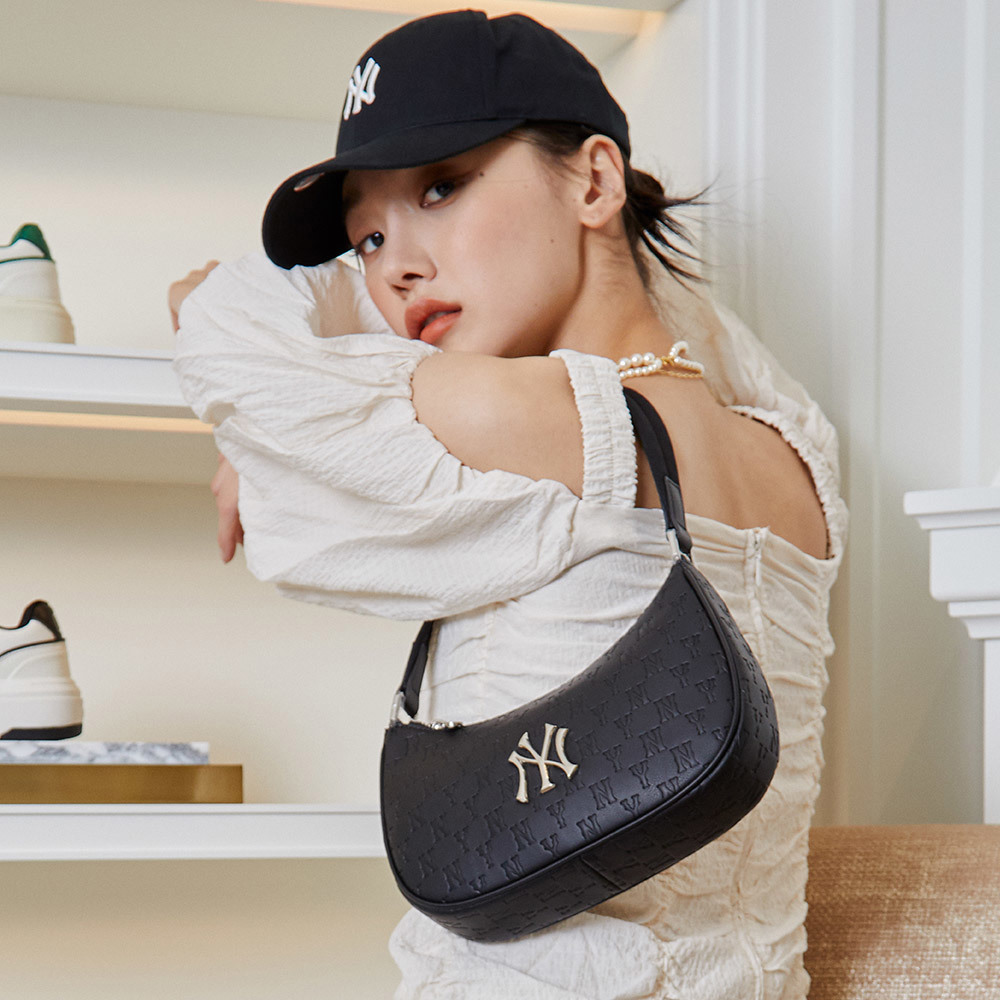 MLB 腋下包 肩背包 Monogram系列 紐約洋基隊 (3ABQS022N-50BKS)