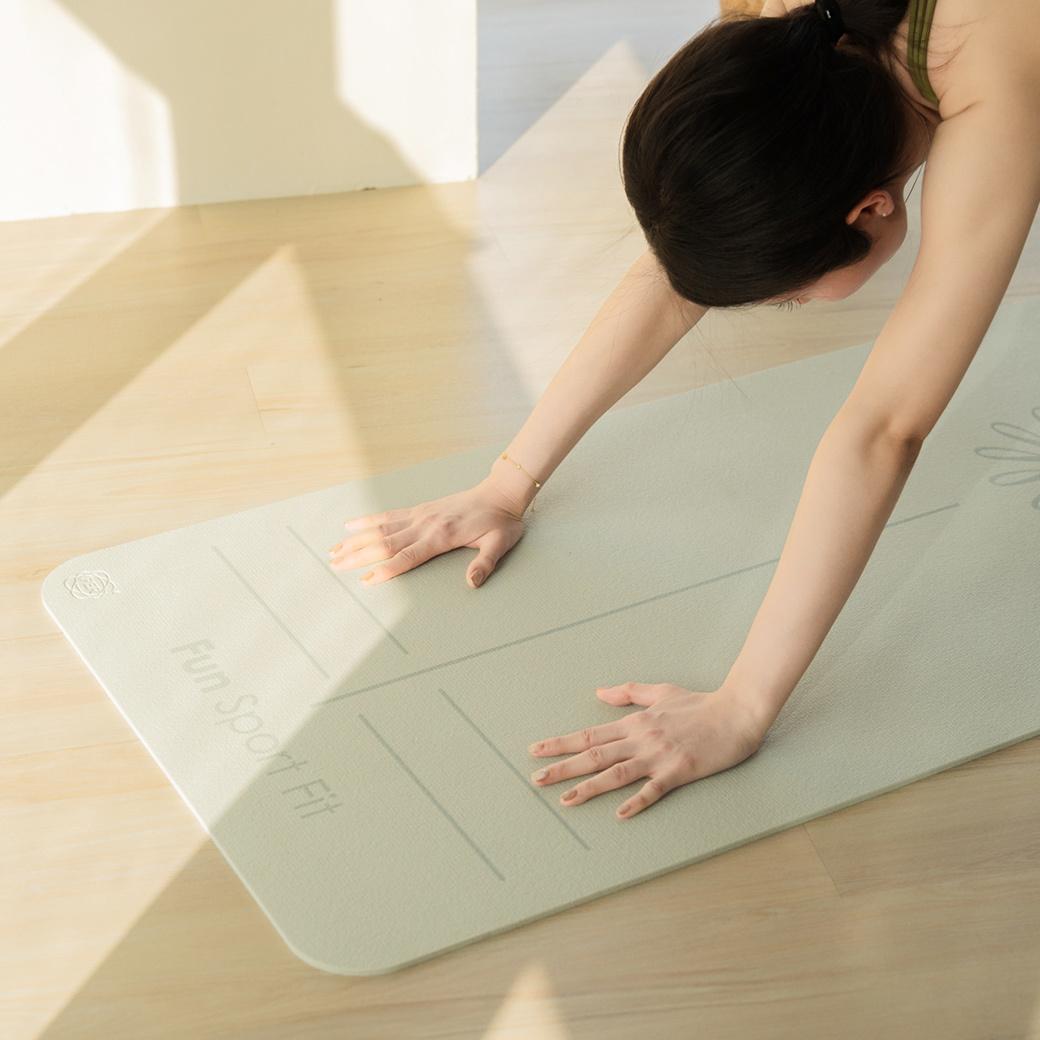 伊力雅慢慢練瑜珈墊(正位線)-Fun Sport fit  ☑送捲收束帶 ☑台灣製