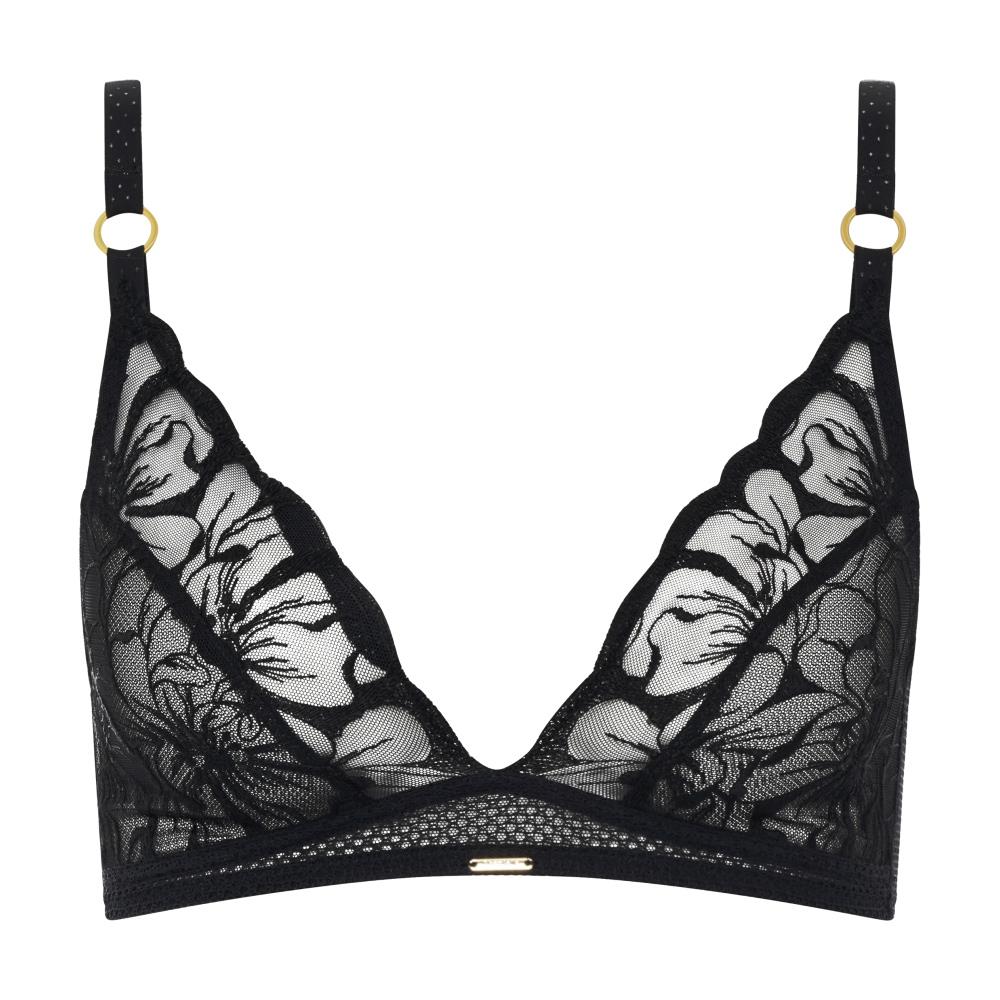 【Chantelle】無鋼圈內衣>S-L>黑色(12M80_011)【Fleurs】
