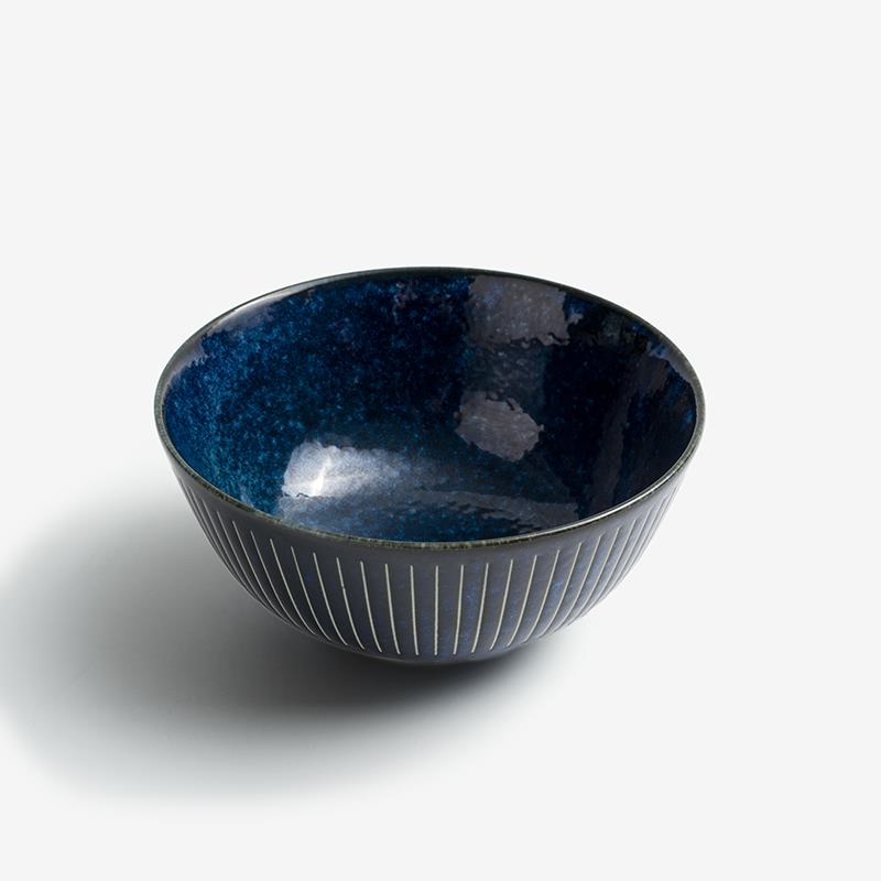 WAGA 深藍線紋 16cm 陶瓷大碗｜單品