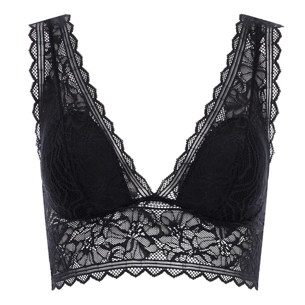 網路獨賣【Chantelle Easy Feel】蕾絲短襯內衣>S-L>黑色(94270_011)【Floral Touch】