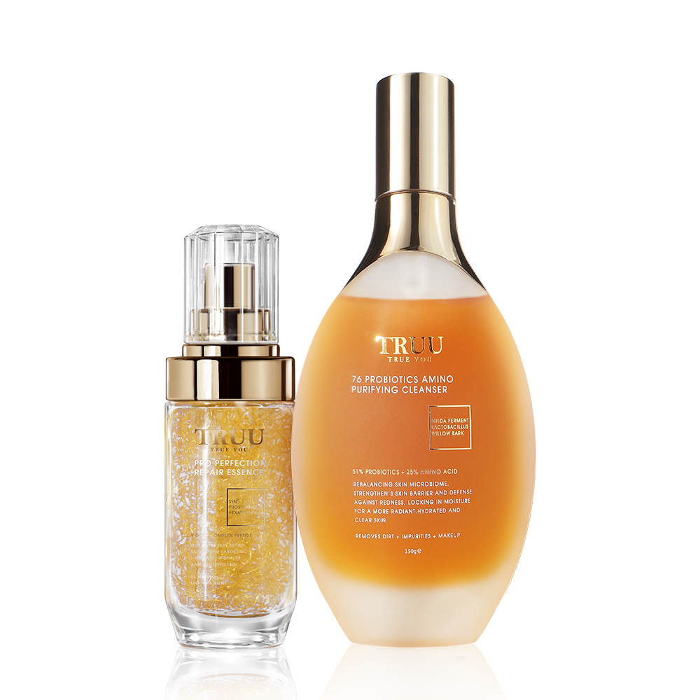 保濕淨化透光組｜76酵母胺基酸淨膚潔顏露【陳土豆推薦】+黃金胜肽賦活精華【莊雨潔推薦】