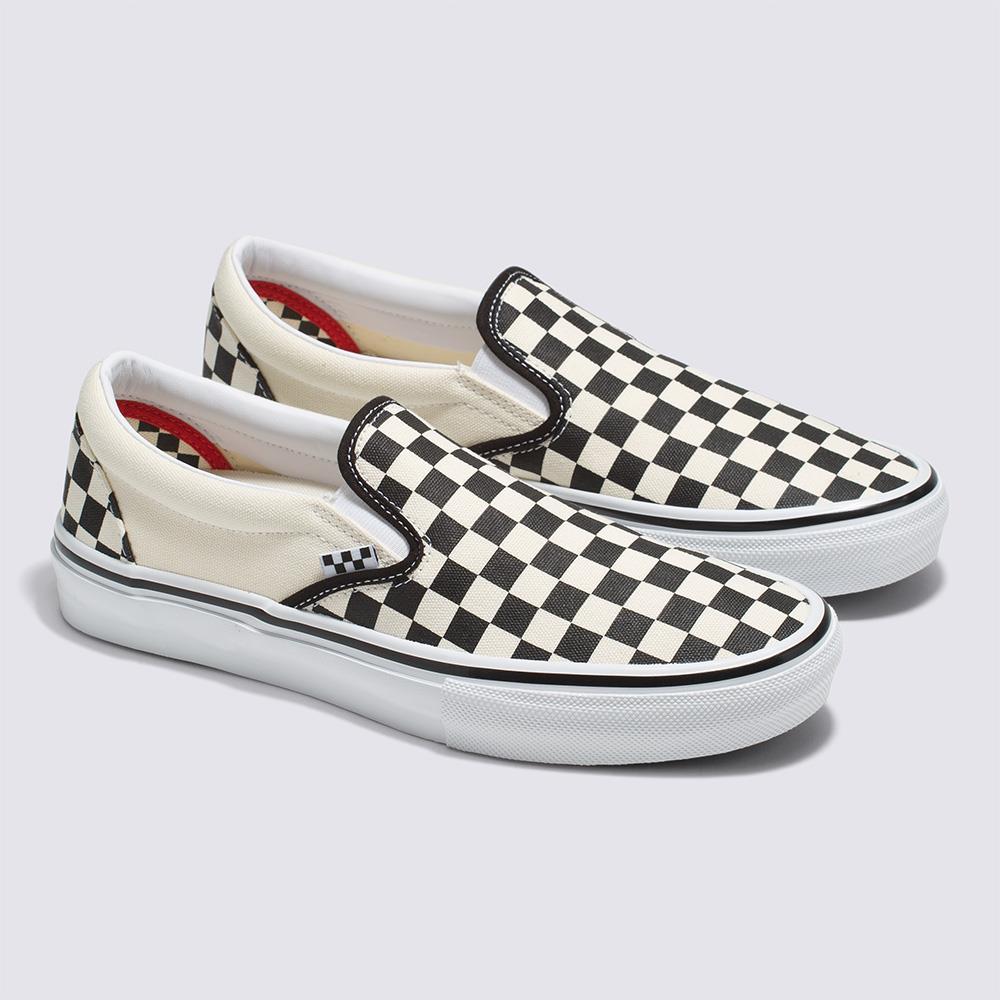 Skate Slip-On 黑白棋盤格專業滑板鞋
