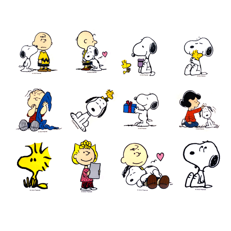 史努比SNOOPY 關愛系列防水裝飾貼紙(隨機出貨)