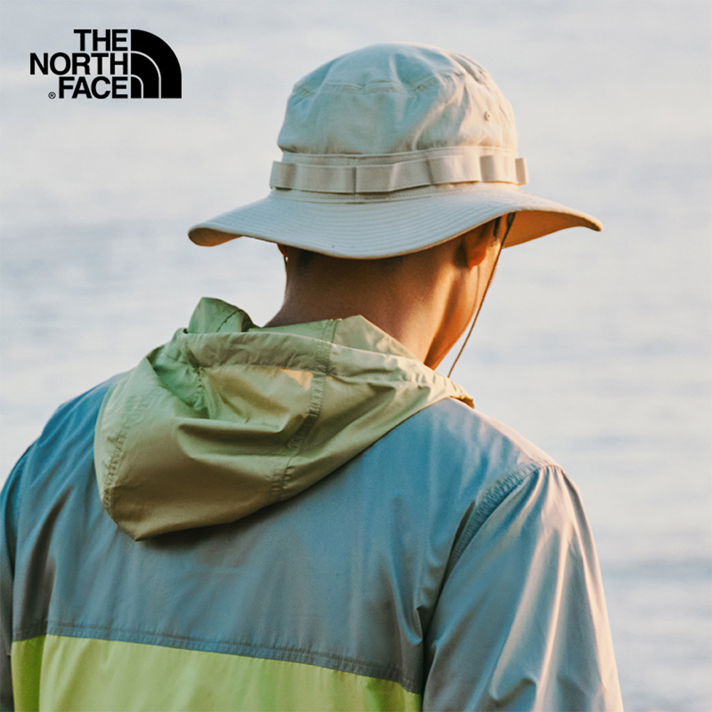 The North Face北面男女款UPF米色吸濕排汗防曬遮陽帽｜5FXF3X4
