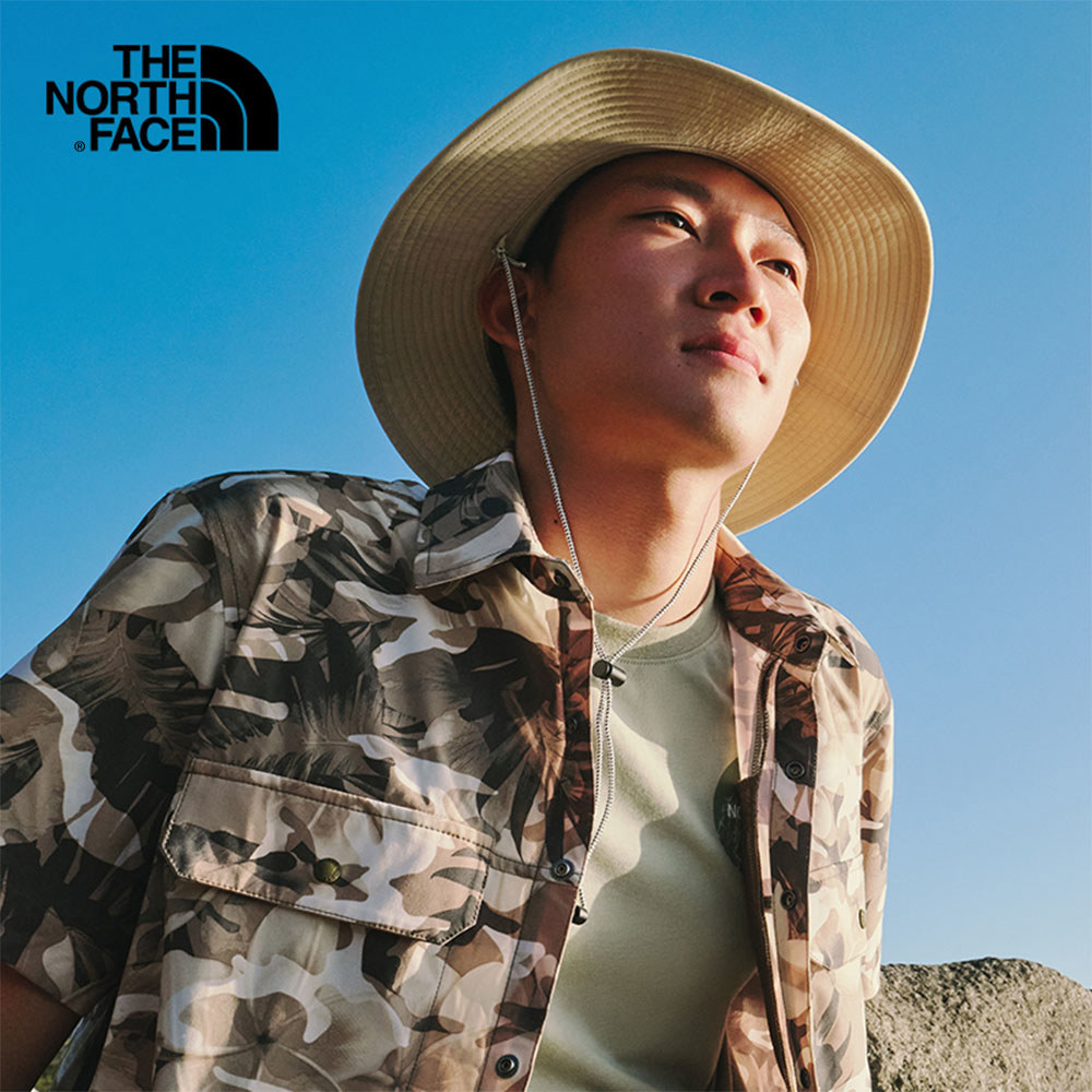 The North Face北面男女款UPF米色吸濕排汗防曬遮陽帽｜5FXF3X4