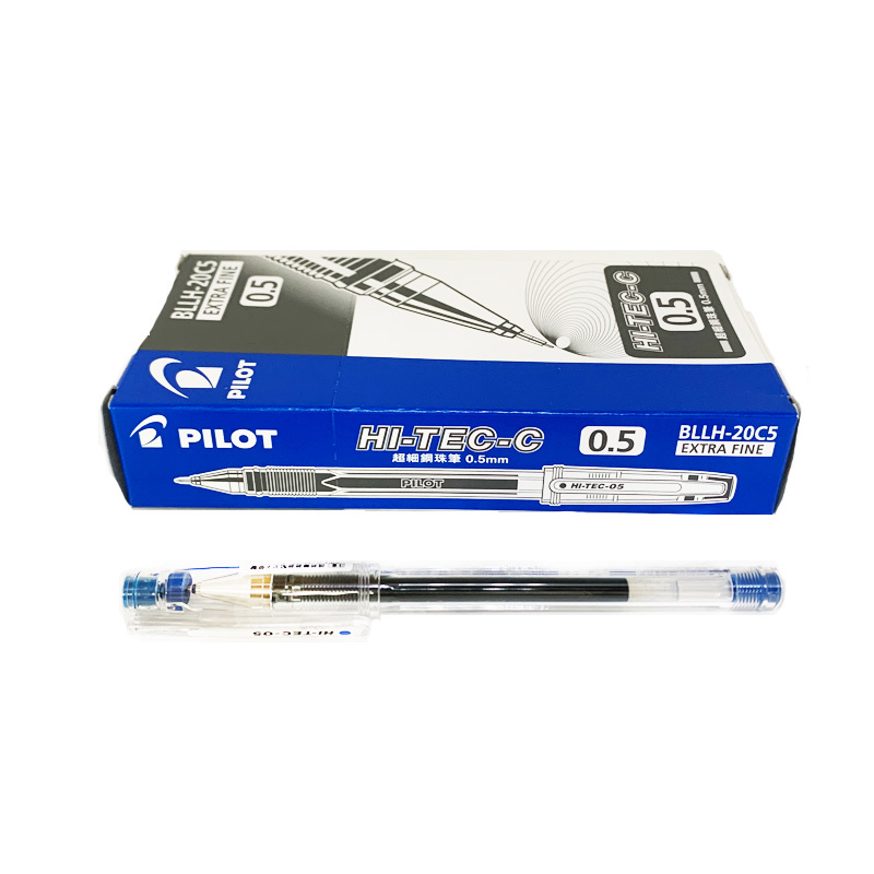 PILOT 百樂 0.5 超細鋼珠筆-藍(12入/盒)