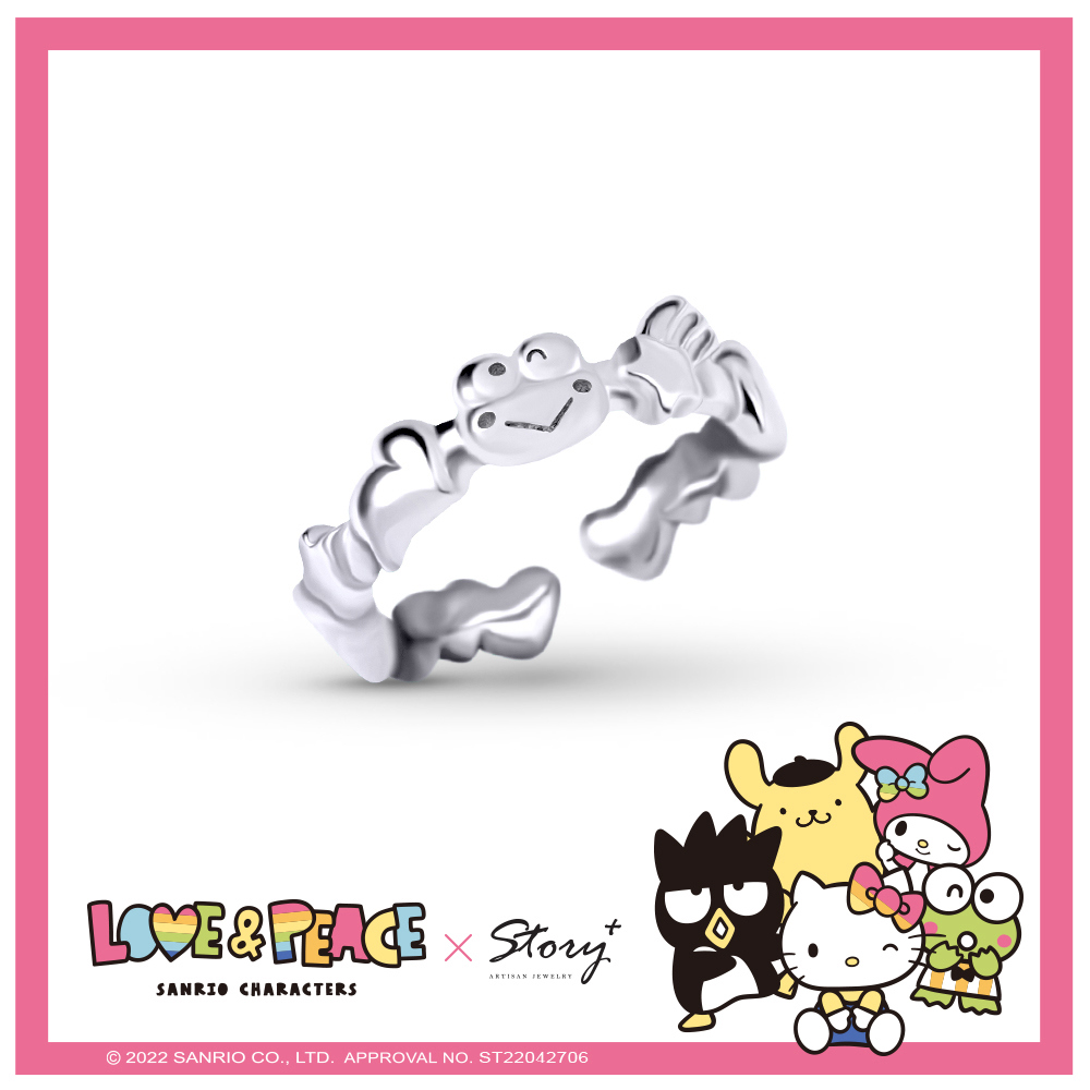 Love&Peace系列-KeroKeroKeroppi大眼蛙純銀戒指
