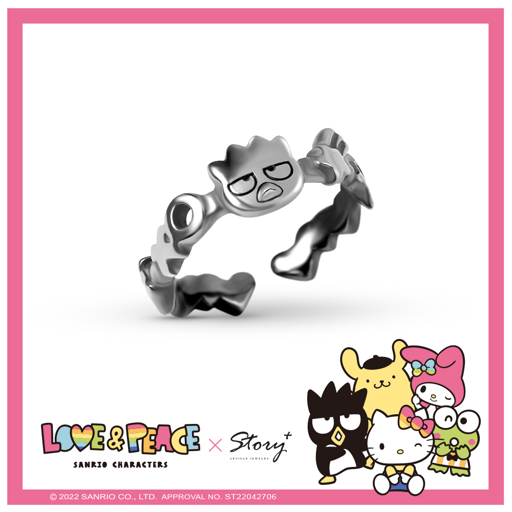 Love&Peace系列-Bad Badtz-maru酷企鵝純銀戒指