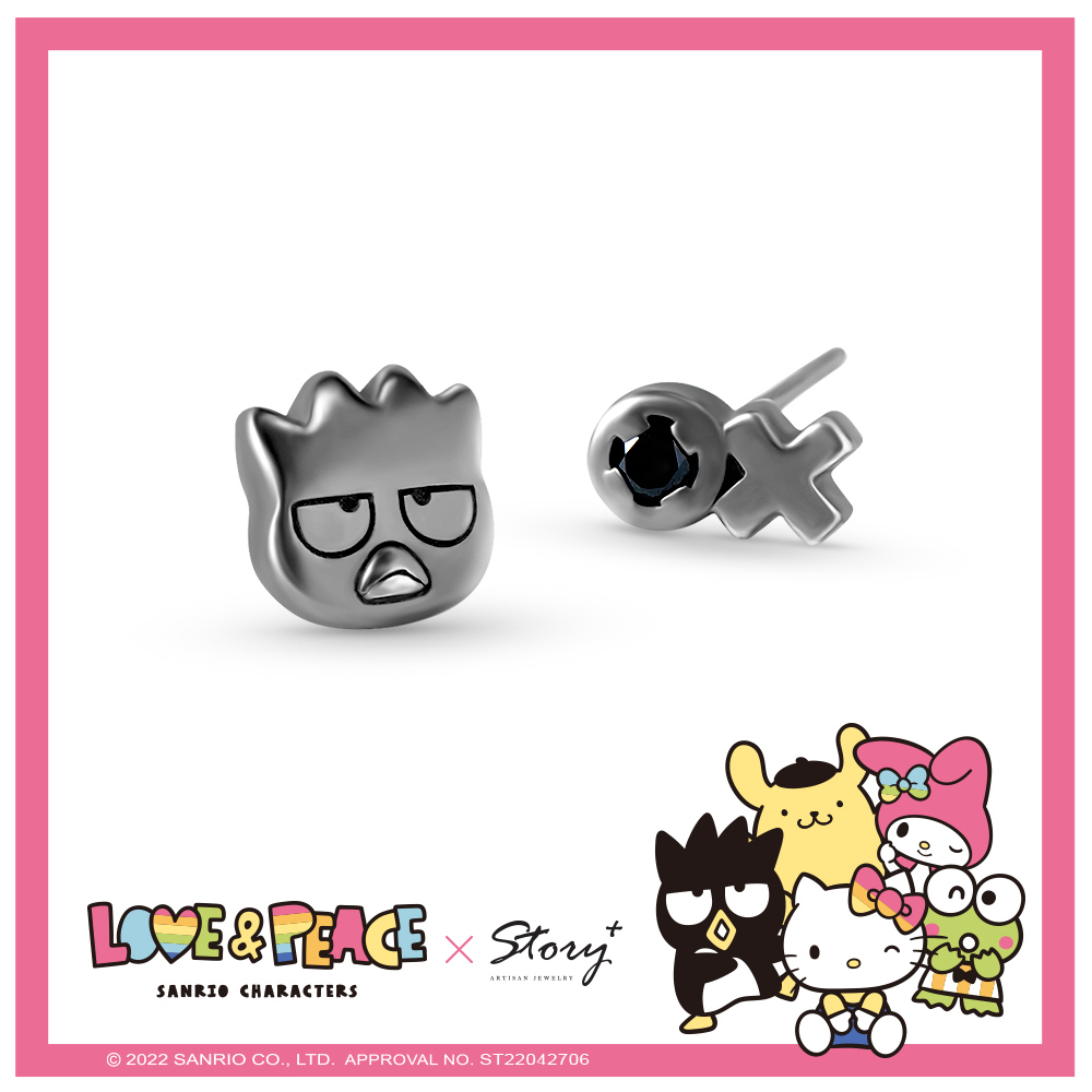 Love&Peace系列-Bad Badtz-maru酷企鵝純銀耳環