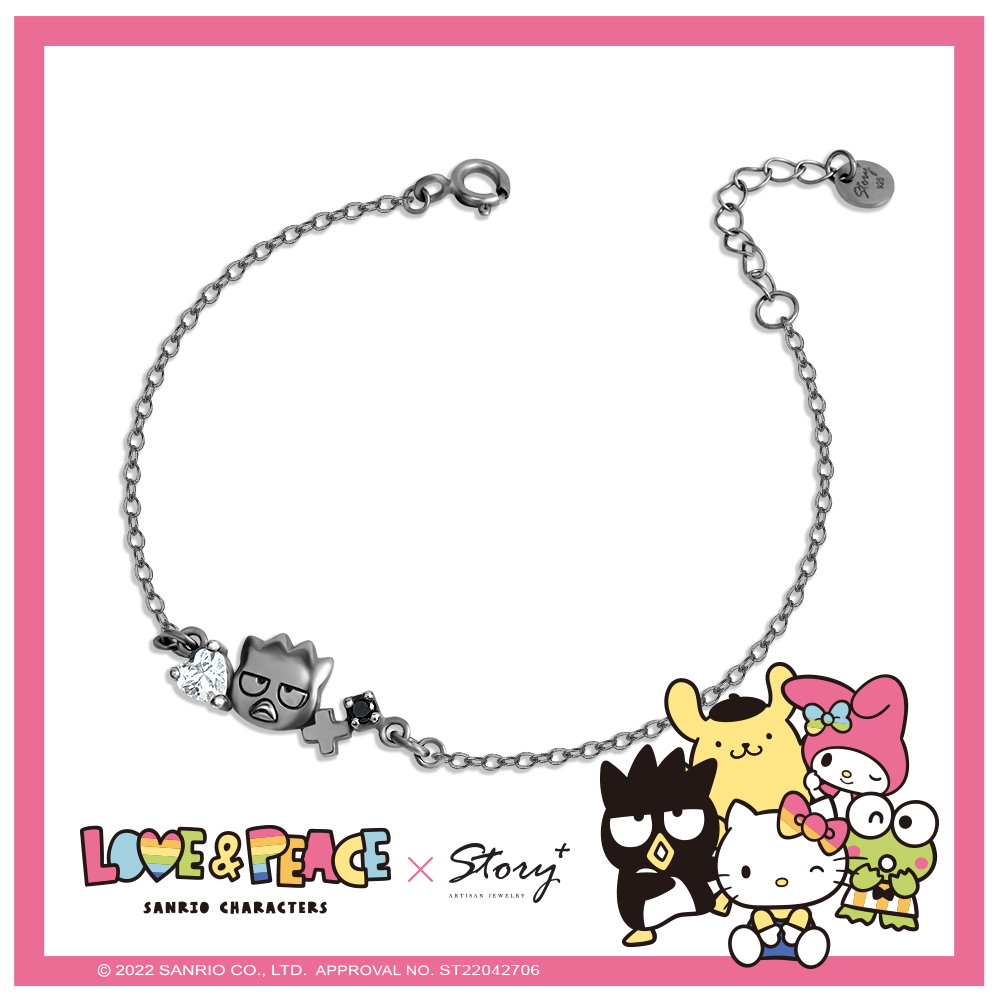 Love&Peace系列-Bad Badtz-maru酷企鵝純銀手鍊