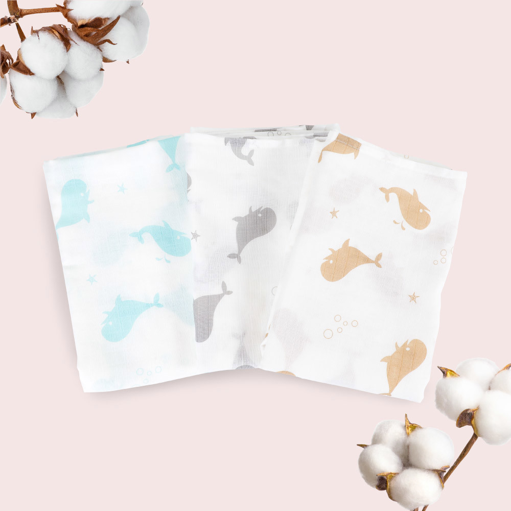 二層紗多功能包巾3入