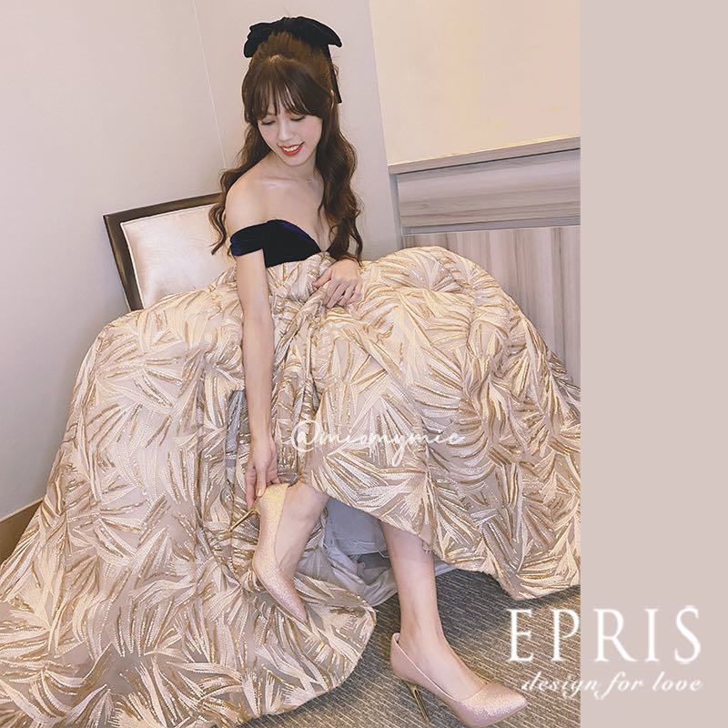 現貨 婚鞋推薦 波光粼粼-P295 珠光漸層色手工婚鞋 女神 珠光色高跟鞋 婚鞋品牌 真皮腳墊高跟鞋MIT小中大尺碼21.5-26 EPRIS艾佩絲-甜粉金