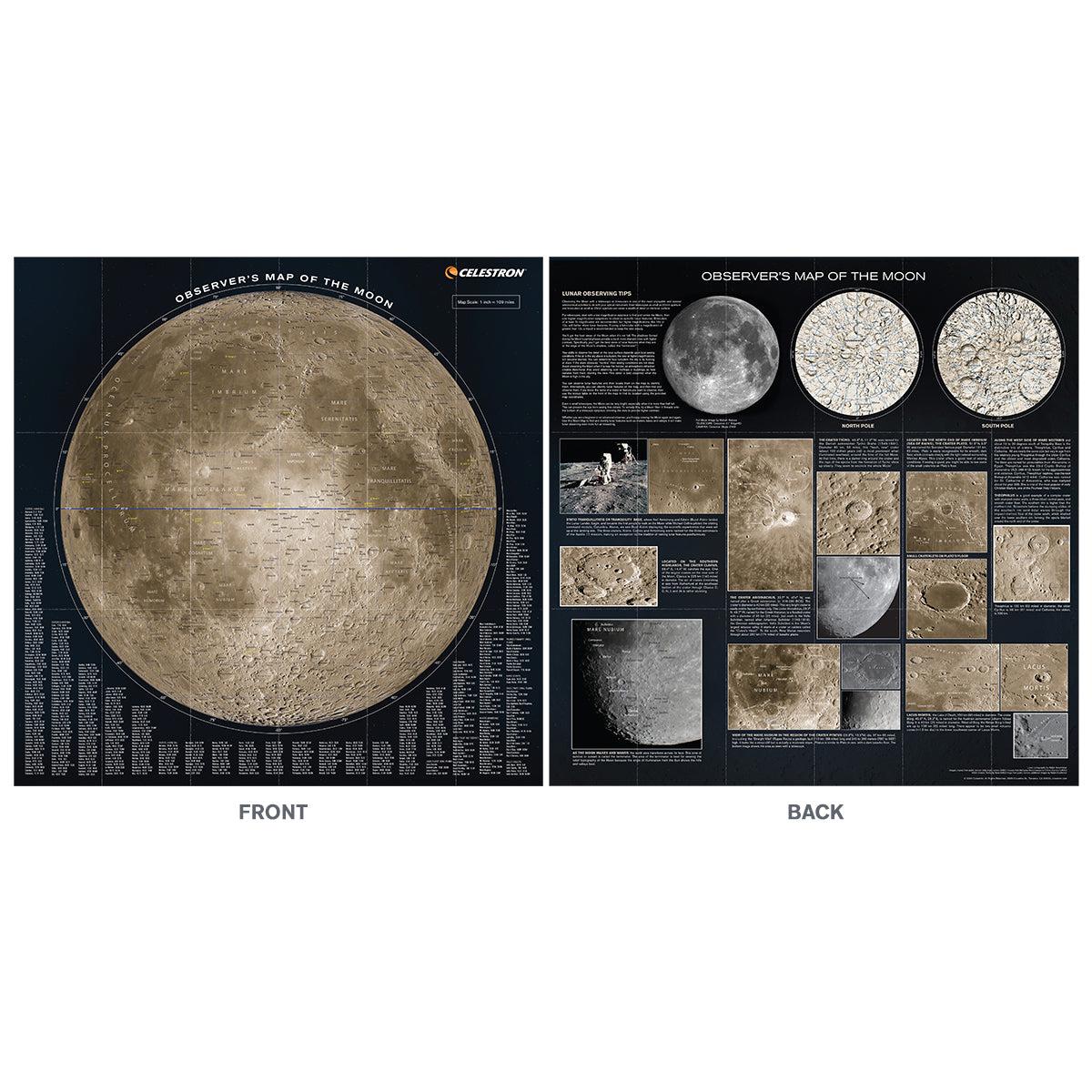 CELESTRON Observer’s Map of The Moon 月面觀測地圖-真實精細版(英文)(上宸光學台灣總代理)