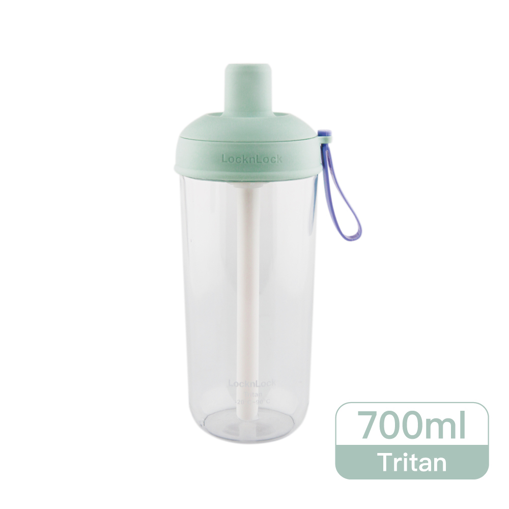 樂扣樂扣嚼對搖搖吸管杯700ml/迷霧薄荷綠(ABF792MMIT)