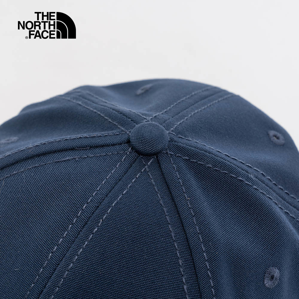 The North Face北面男女款藍色刺繡LOGO休閒運動帽｜4VSV8K2