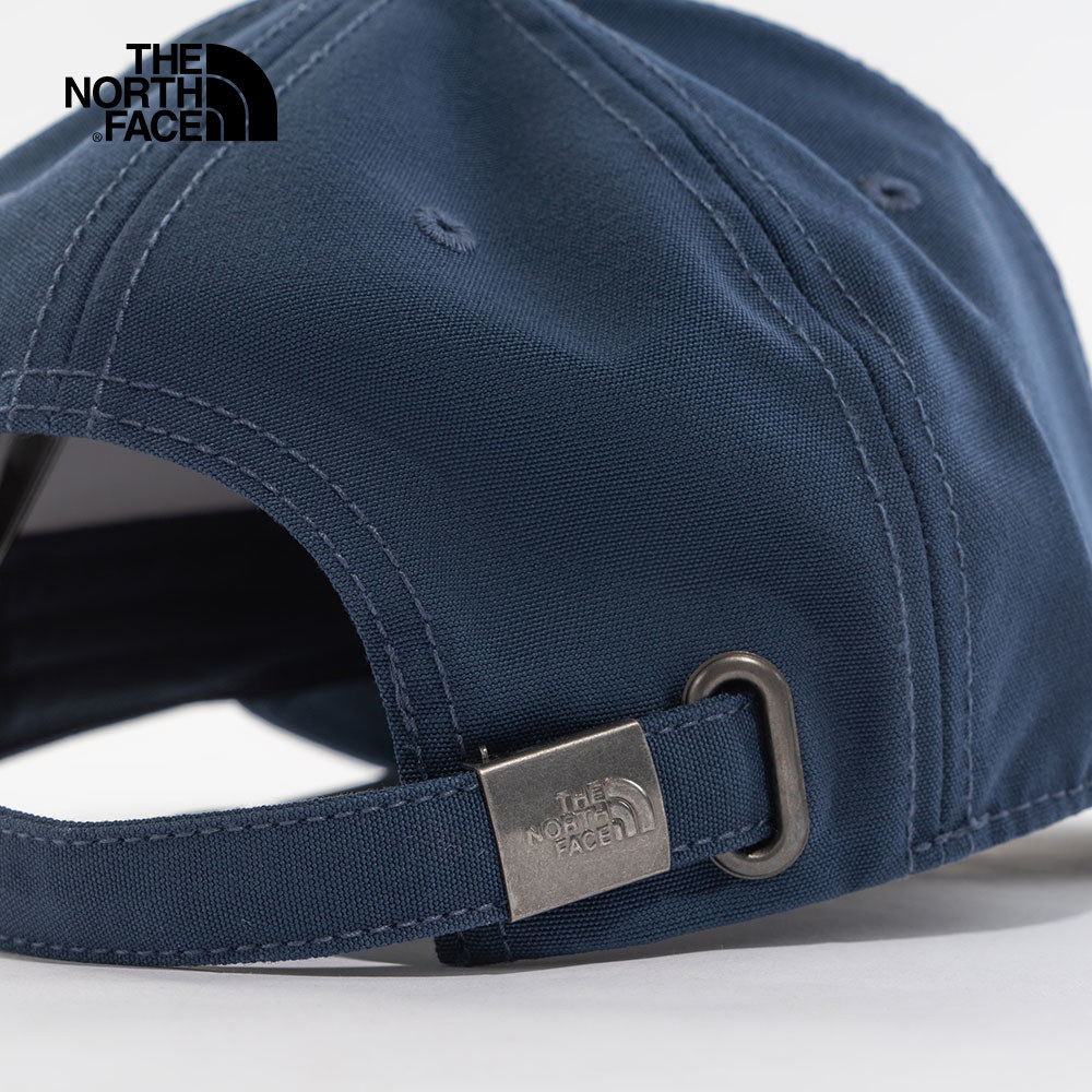 The North Face北面男女款藍色刺繡LOGO休閒運動帽｜4VSV8K2