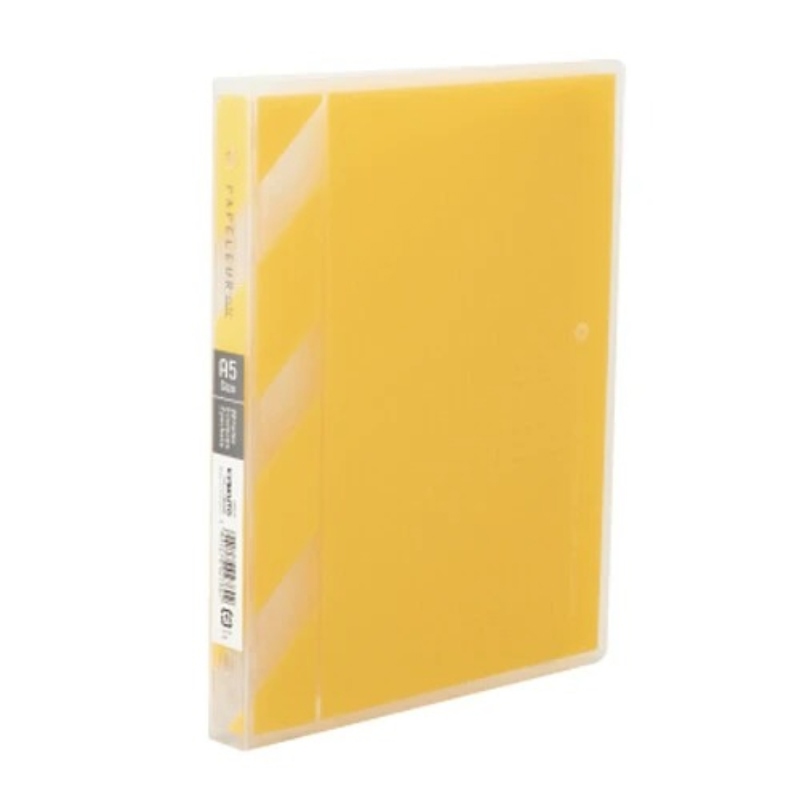 KYOKUTO A5 20孔半透明彩色資料夾- 粉黃