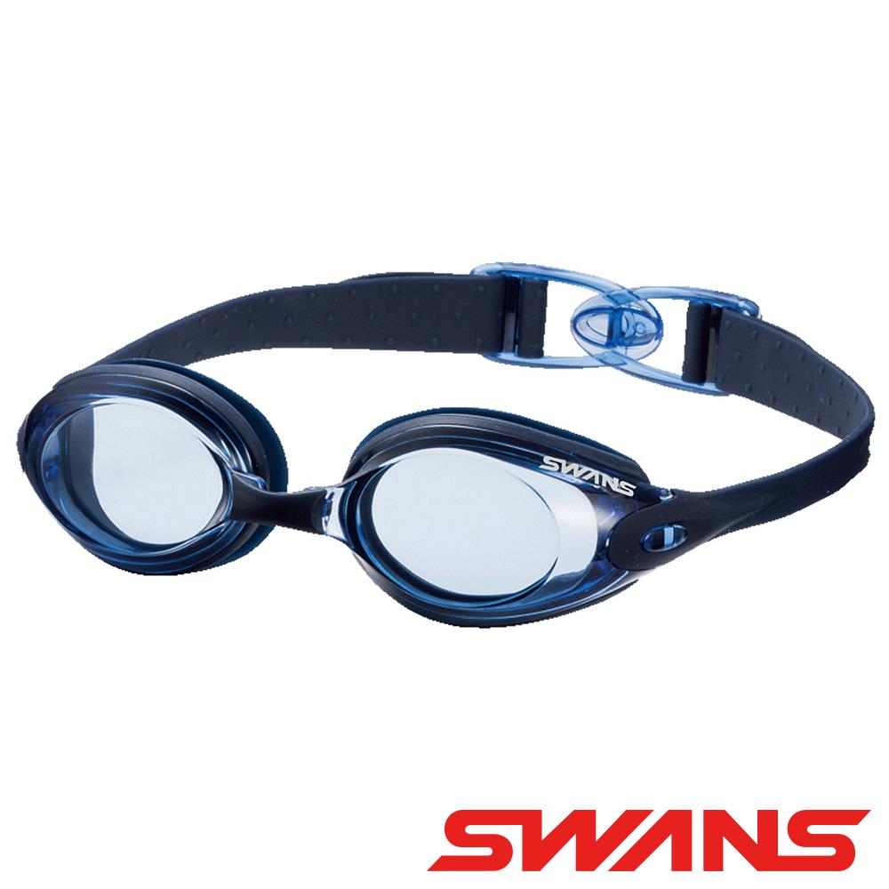 【SWANS 日本】日本柔軟舒適型防霧泳鏡(SWB-1 藍/抗UV/游泳/矽膠)