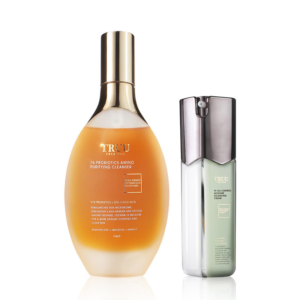 爽膚零油光｜76酵母胺基酸淨膚潔顏露【陳土豆推薦】+99控油保濕平衡乳【陳夢晨．李佩甄推薦】