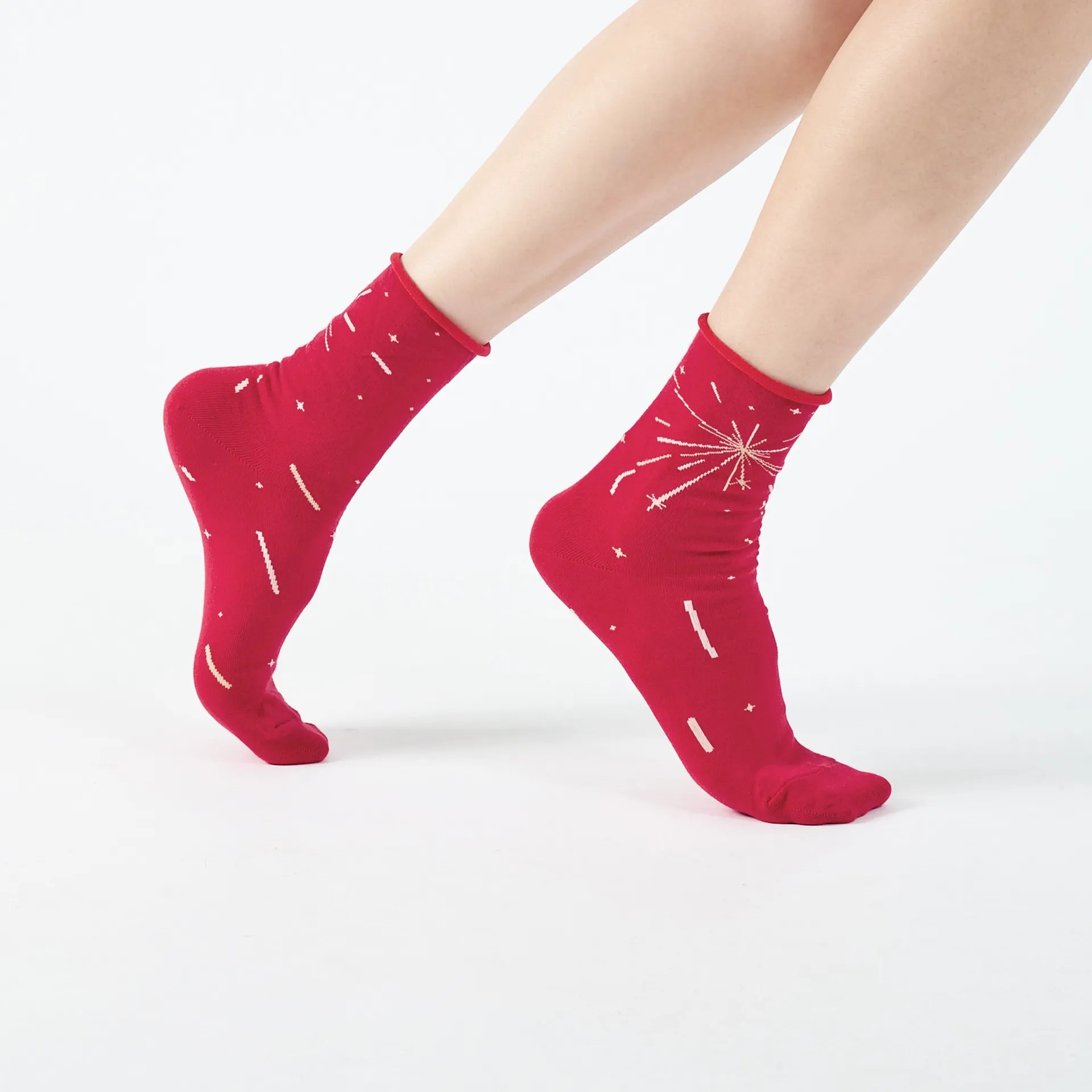 【ChangeTone 襪子專賣店】煙花〈紅〉