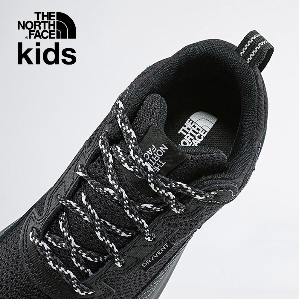 The North Face北面兒童黑色防水透氣休閒徒步鞋｜5LXGKX7