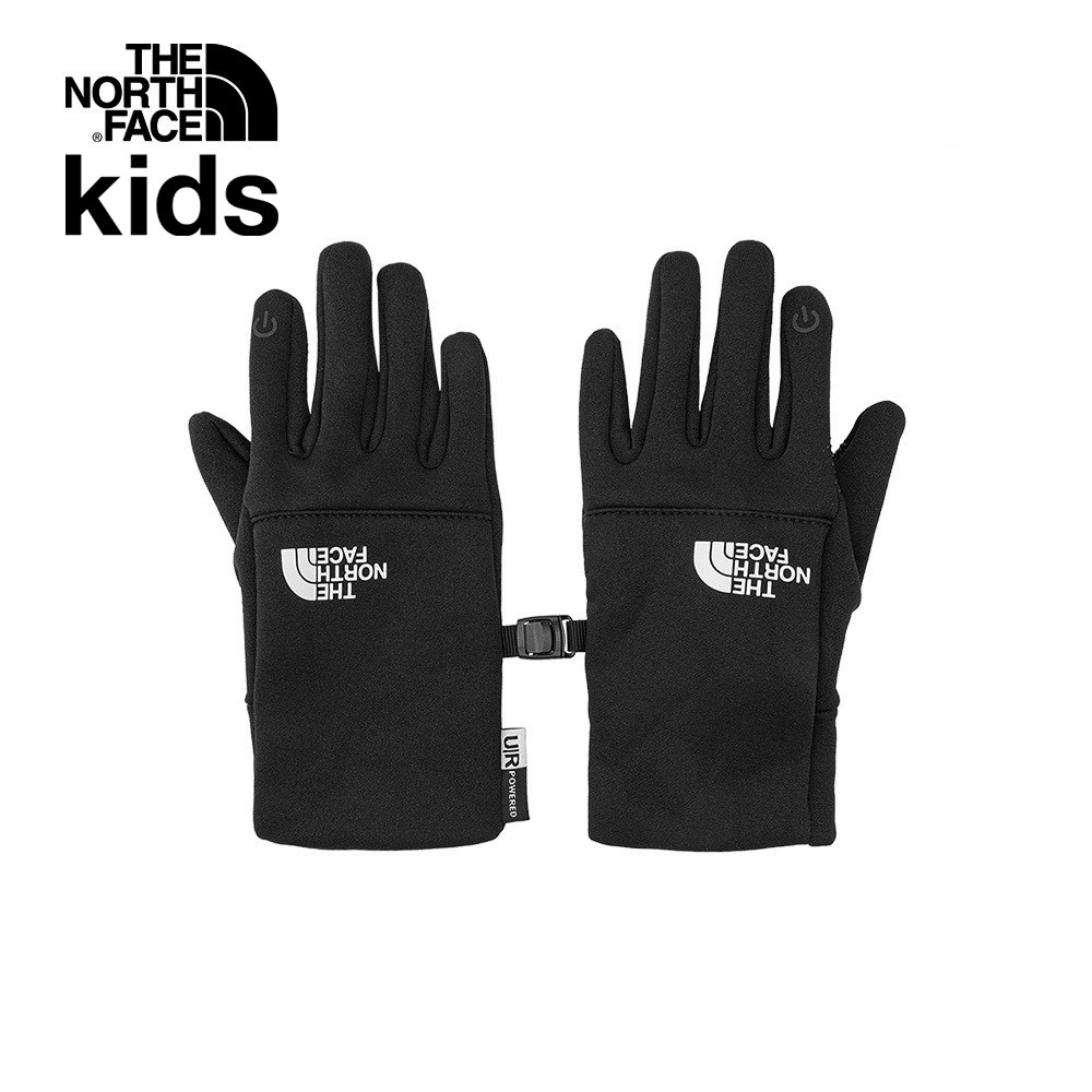 The North Face北面兒童黑色保暖可觸控五指手套｜7WGEJK3